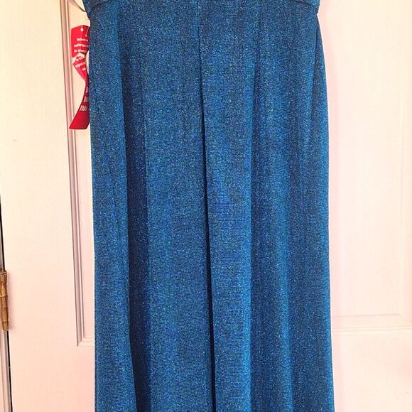 Nightway Sparkly Formal Gown Azure Teal Blue NWT 10P Wedding Pageant Holiday - Picture 11 of 16